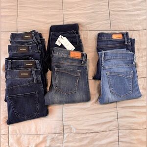 9 Pairs of Express Legging Skinny Jeans Regular and Long